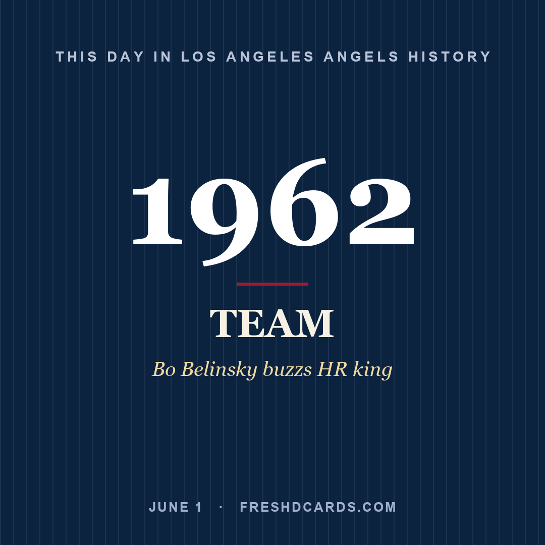 Los Angeles Angels: Los Angeles Angels, 1962, Bo Belinsky buzzs HR king
