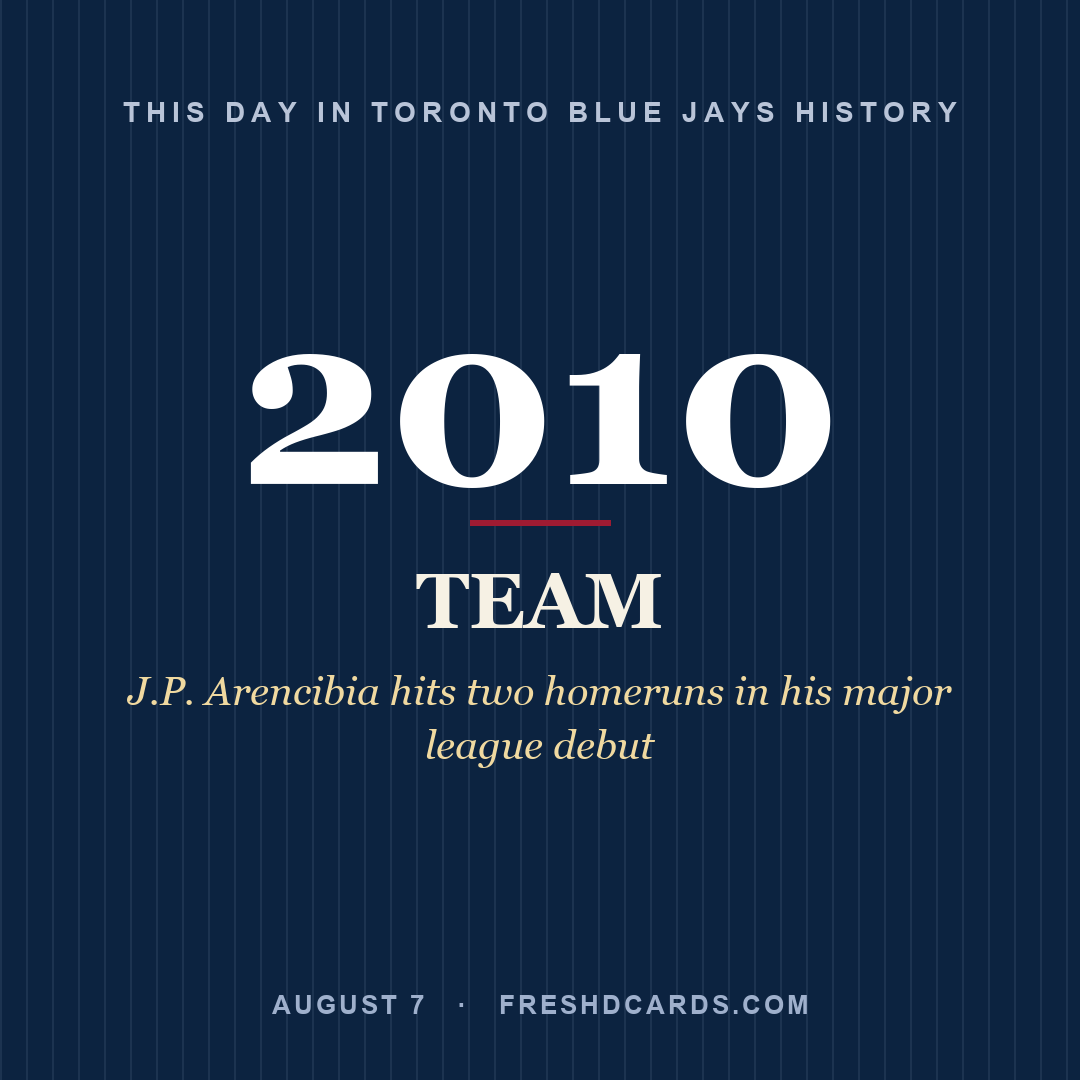 Toronto Blue Jays: Toronto Blue Jays, 2010, J.P. Arencibia hits two homeruns in his major league debut