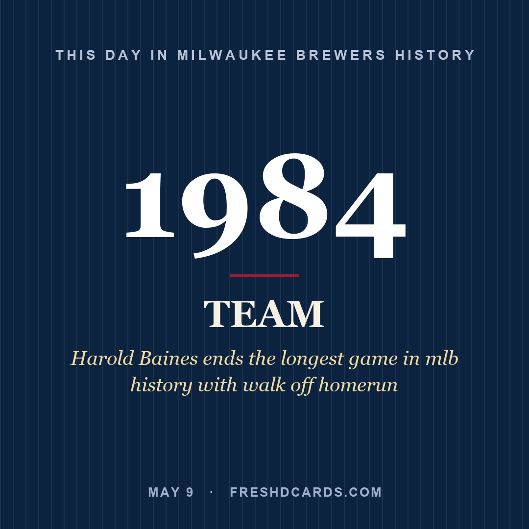 Milwaukee Brewers: Milwaukee Brewers, 1984, Harold Baines ends the longest game in mlb history with walk off homerun