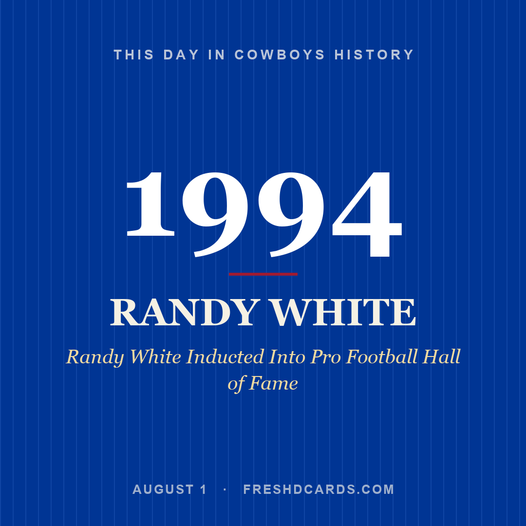 Cowboys: Randy White, 1994, Randy White Inducted Into Pro Football Hall of Fame