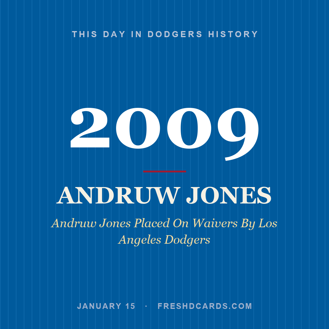 Dodgers: Andruw Jones, 2009, Andruw Jones Placed On Waivers By Los Angeles Dodgers