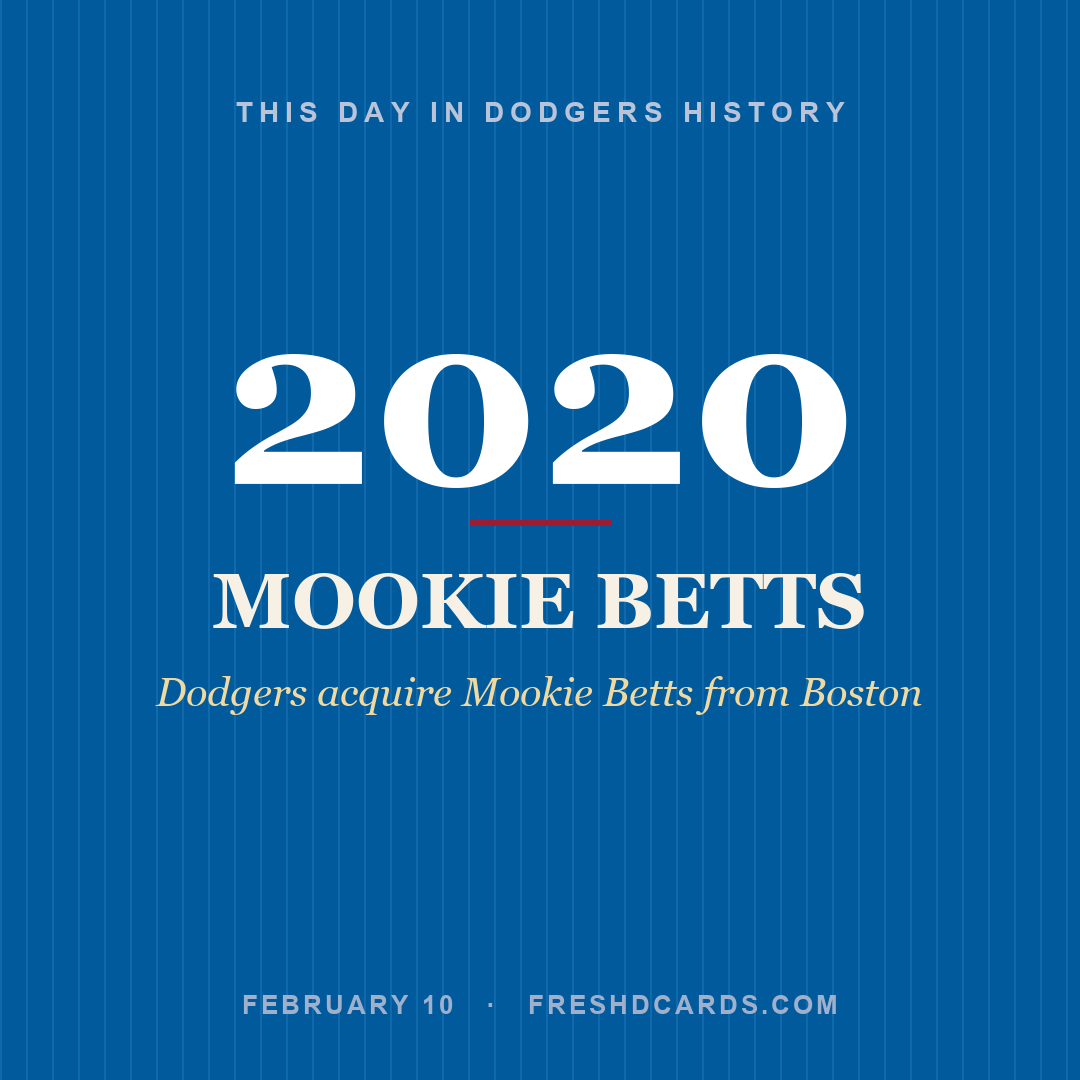 Dodgers: Mookie Betts, 2020, Dodgers acquire Mookie Betts from Boston