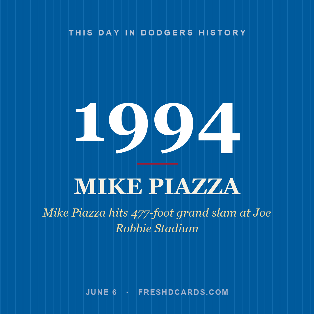 Dodgers: Mike Piazza, 1994, Mike Piazza hits 477-foot grand slam at Joe Robbie Stadium
