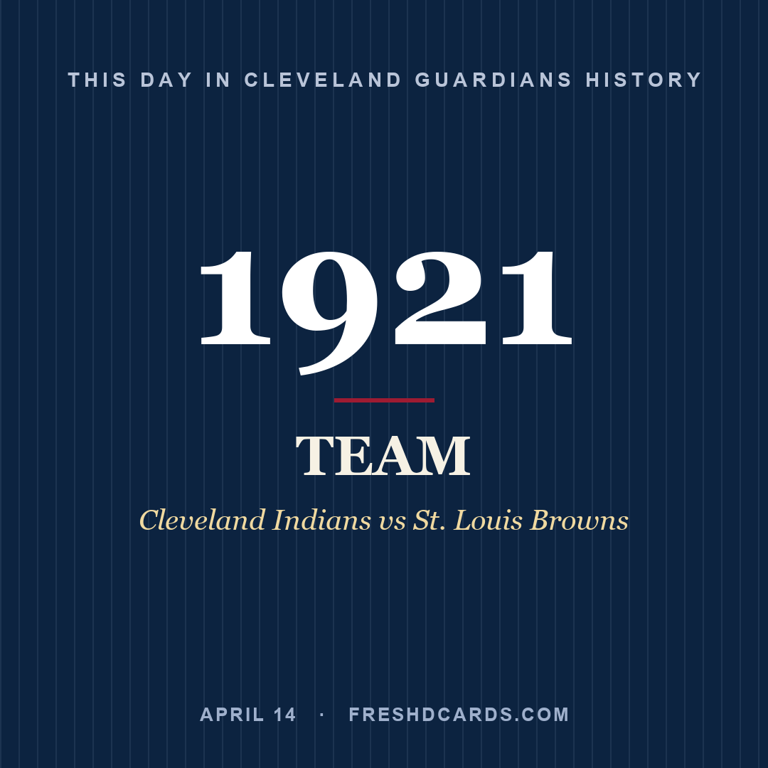 Cleveland Guardians: Cleveland Guardians, 1921, Cleveland Indians vs St. Louis Browns