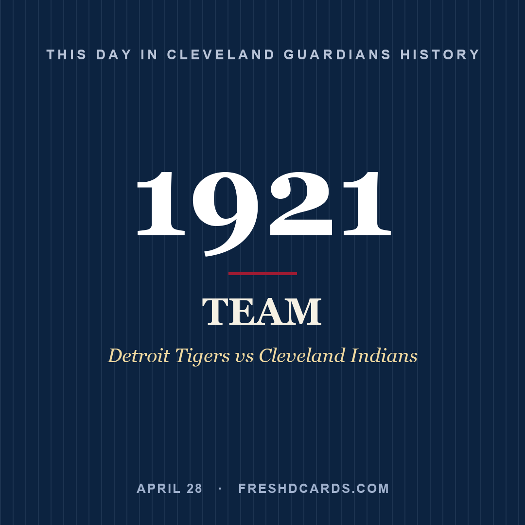 Cleveland Guardians: Cleveland Guardians, 1921, Detroit Tigers vs Cleveland Indians