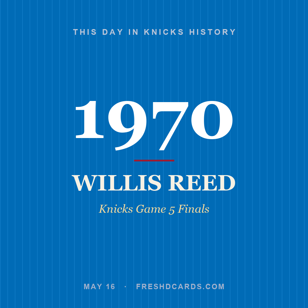 Knicks: Willis Reed, 1970, Knicks Game 5 Finals