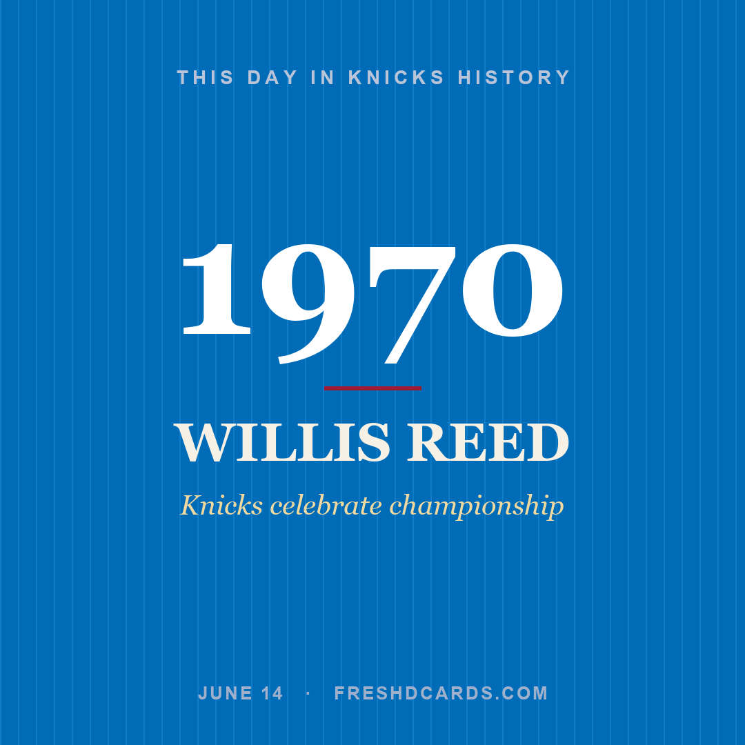 Knicks: Willis Reed, 1970, Knicks celebrate championship