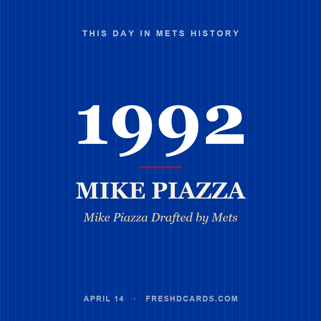Mets: Mike Piazza, 1992, Mike Piazza Drafted by Mets
