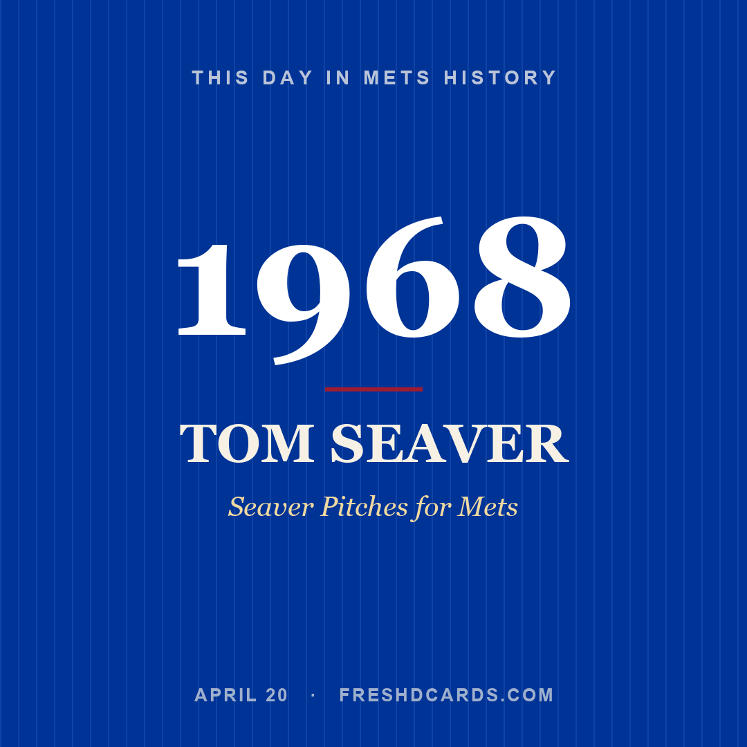 Mets: Tom Seaver, 1968, Seaver Pitches for Mets