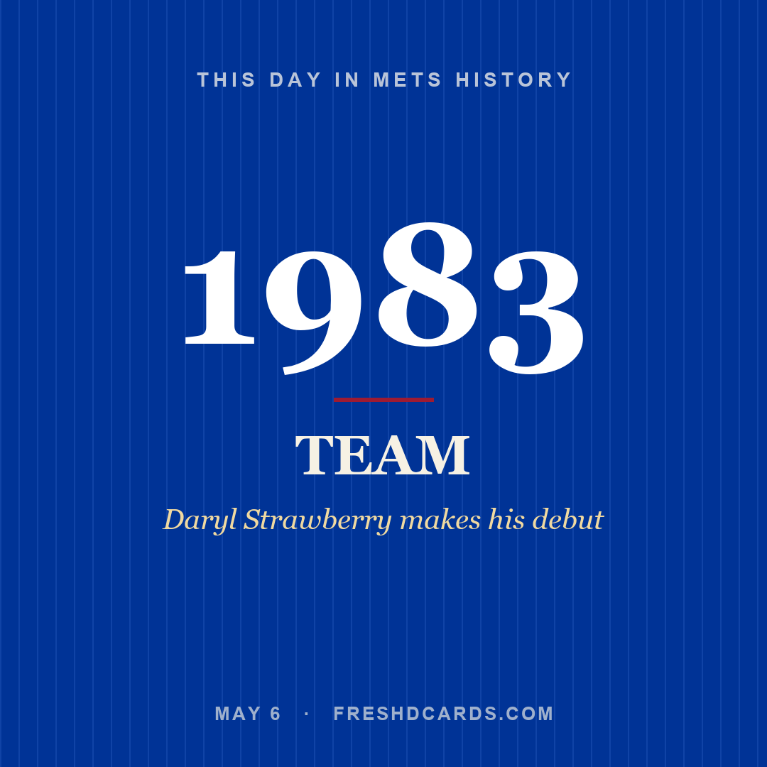 Mets: Mets, 1983, Daryl Strawberry makes his debut
