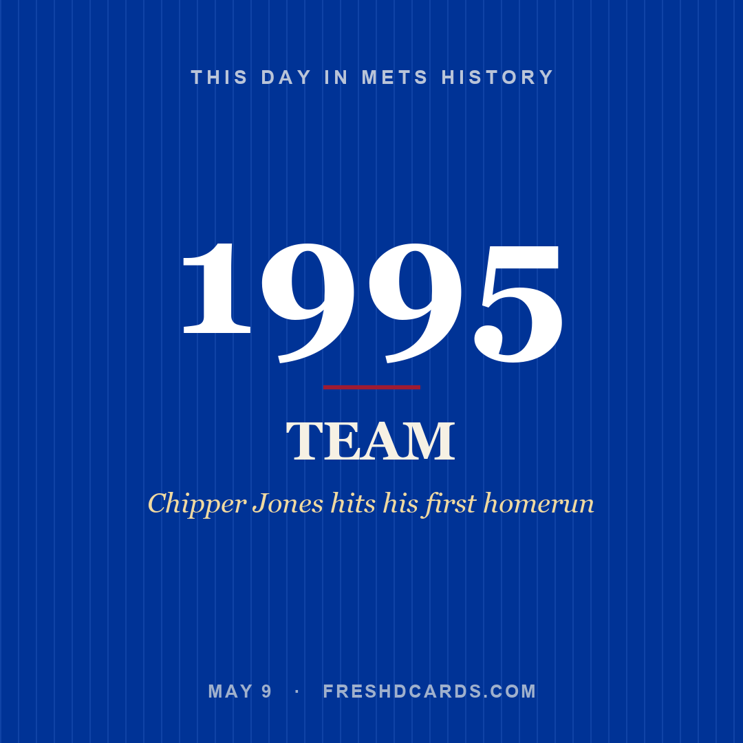 Mets: Mets, 1995, Chipper Jones hits his first homerun