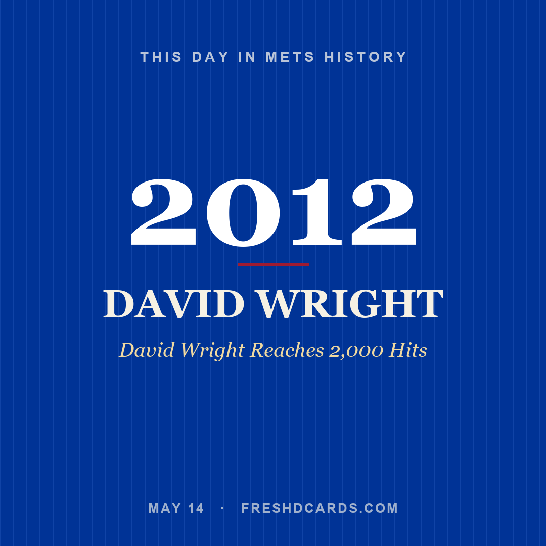 Mets: David Wright, 2012, David Wright Reaches 2,000 Hits