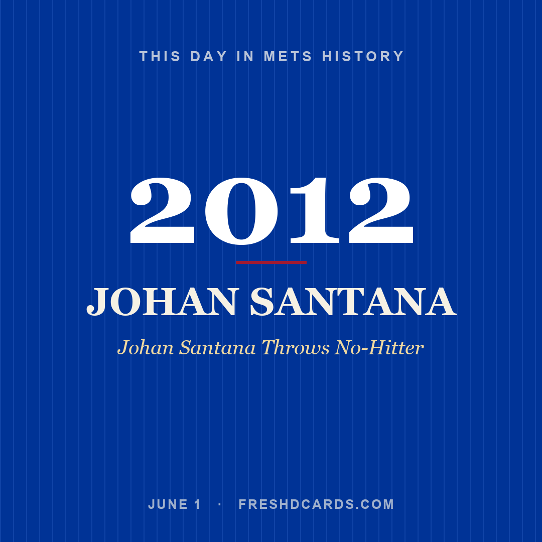 Mets: Johan Santana, 2012, Johan Santana Throws No-Hitter