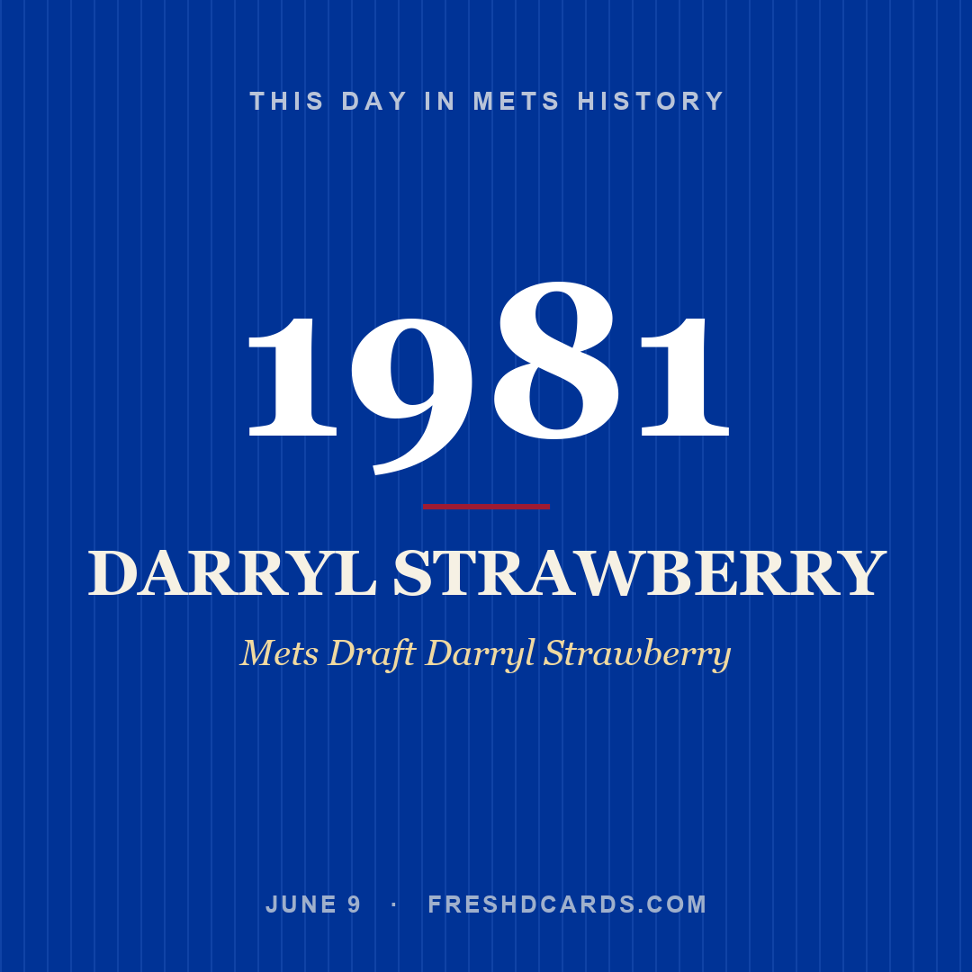 Mets: Darryl Strawberry, 1981, Mets Draft Darryl Strawberry