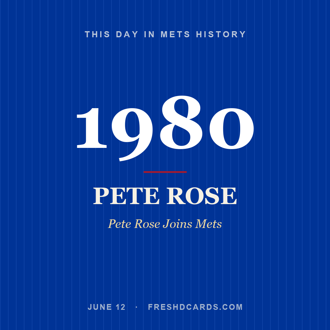 Mets: Pete Rose, 1980, Pete Rose Joins Mets
