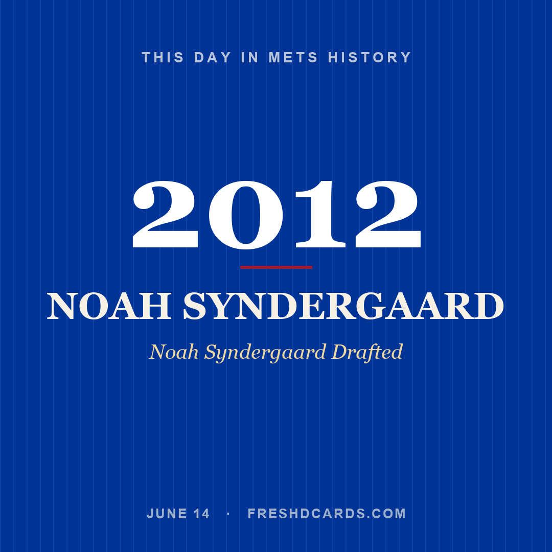 Mets: Noah Syndergaard, 2012, Noah Syndergaard Drafted
