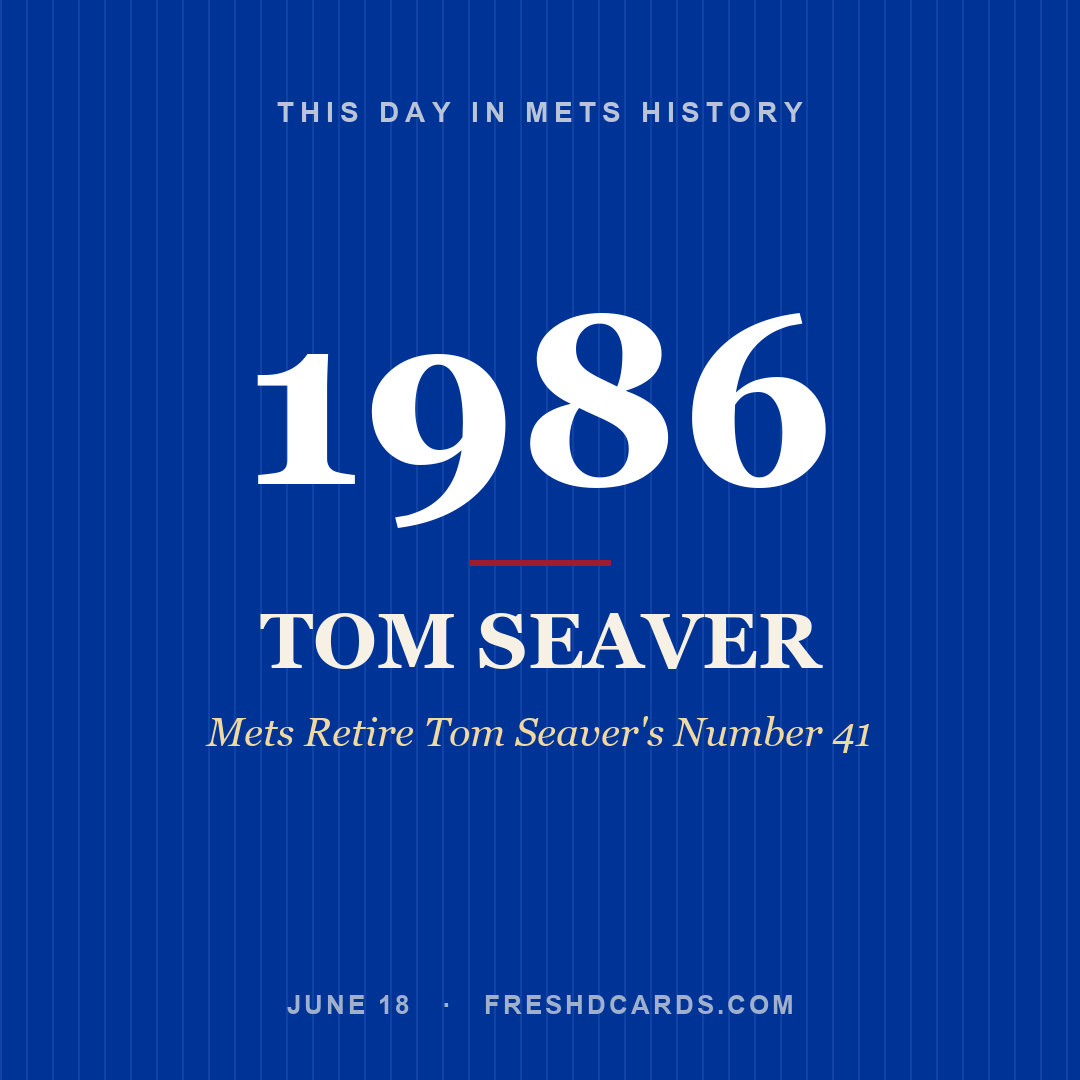 Mets: Tom Seaver, 1986, Mets Retire Tom Seaver's Number 41