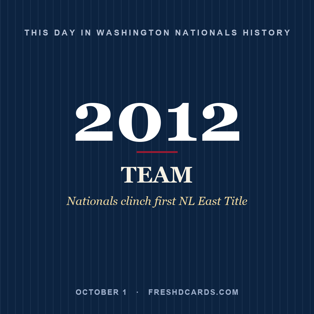 Washington Nationals: Washington Nationals, 2012, Nationals clinch first NL East Title