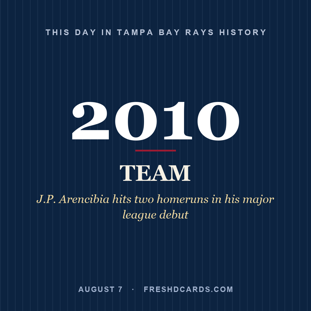 Tampa Bay Rays: Tampa Bay Rays, 2010, J.P. Arencibia hits two homeruns in his major league debut