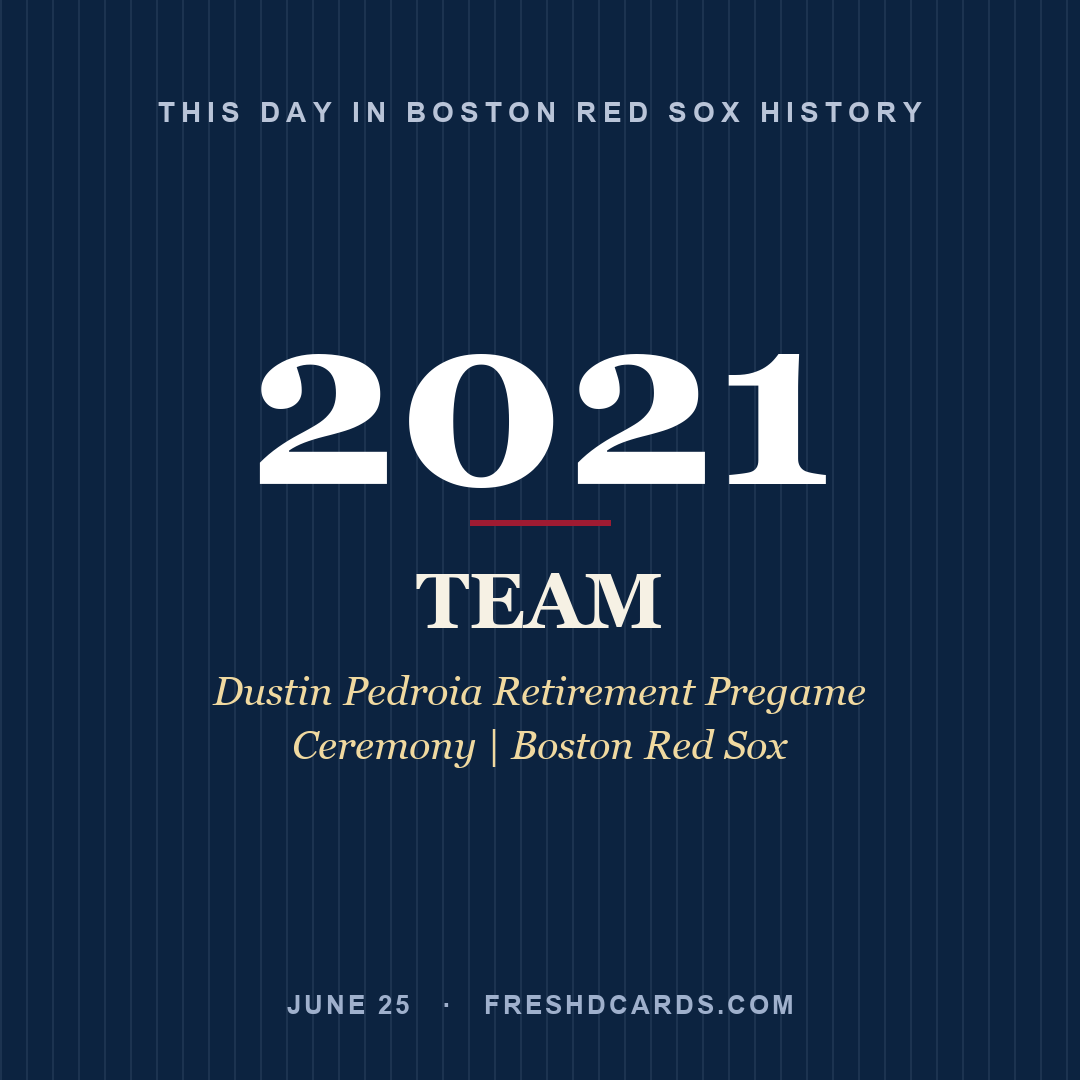 Boston Red Sox: Boston Red Sox, 2021, Dustin Pedroia Retirement Pregame Ceremony | Boston Red Sox