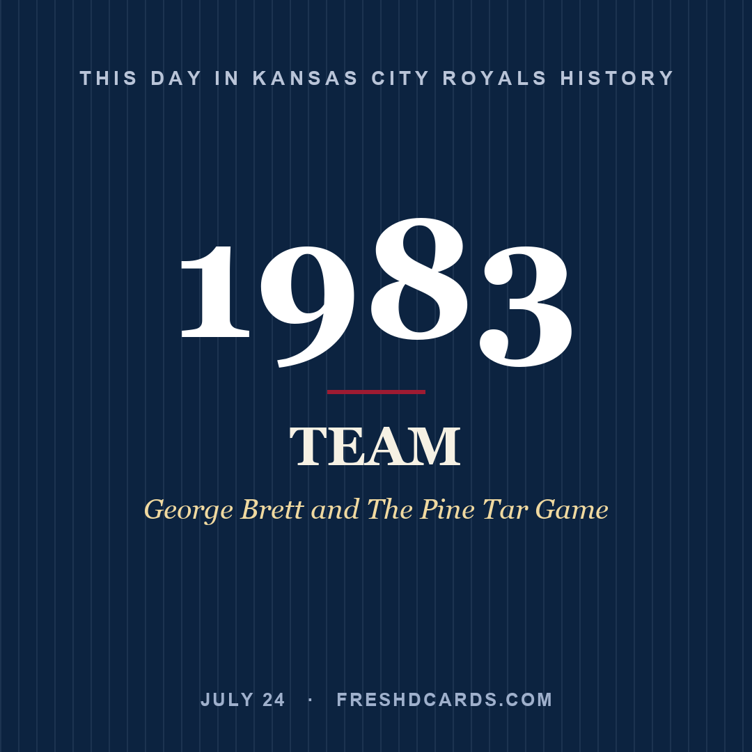 Kansas City Royals: Kansas City Royals, 1983, George Brett and The Pine Tar Game
