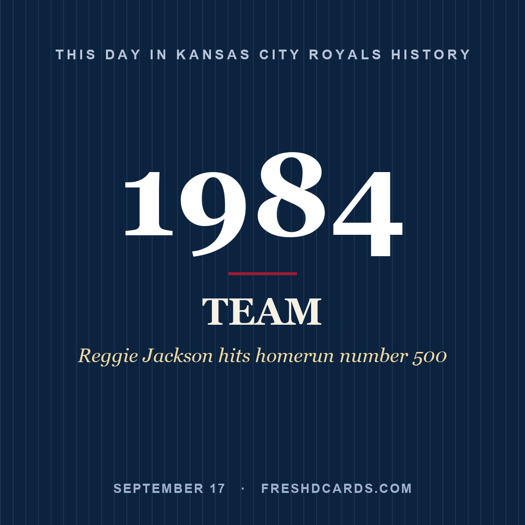 Kansas City Royals: Kansas City Royals, 1984, Reggie Jackson hits homerun number 500
