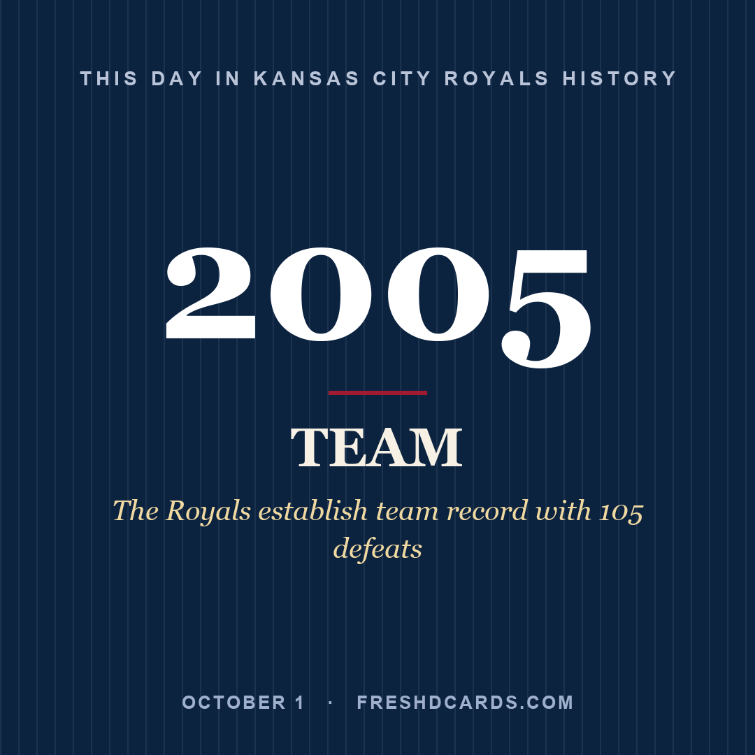 Kansas City Royals: Kansas City Royals, 2005, The Royals establish team record with 105 defeats