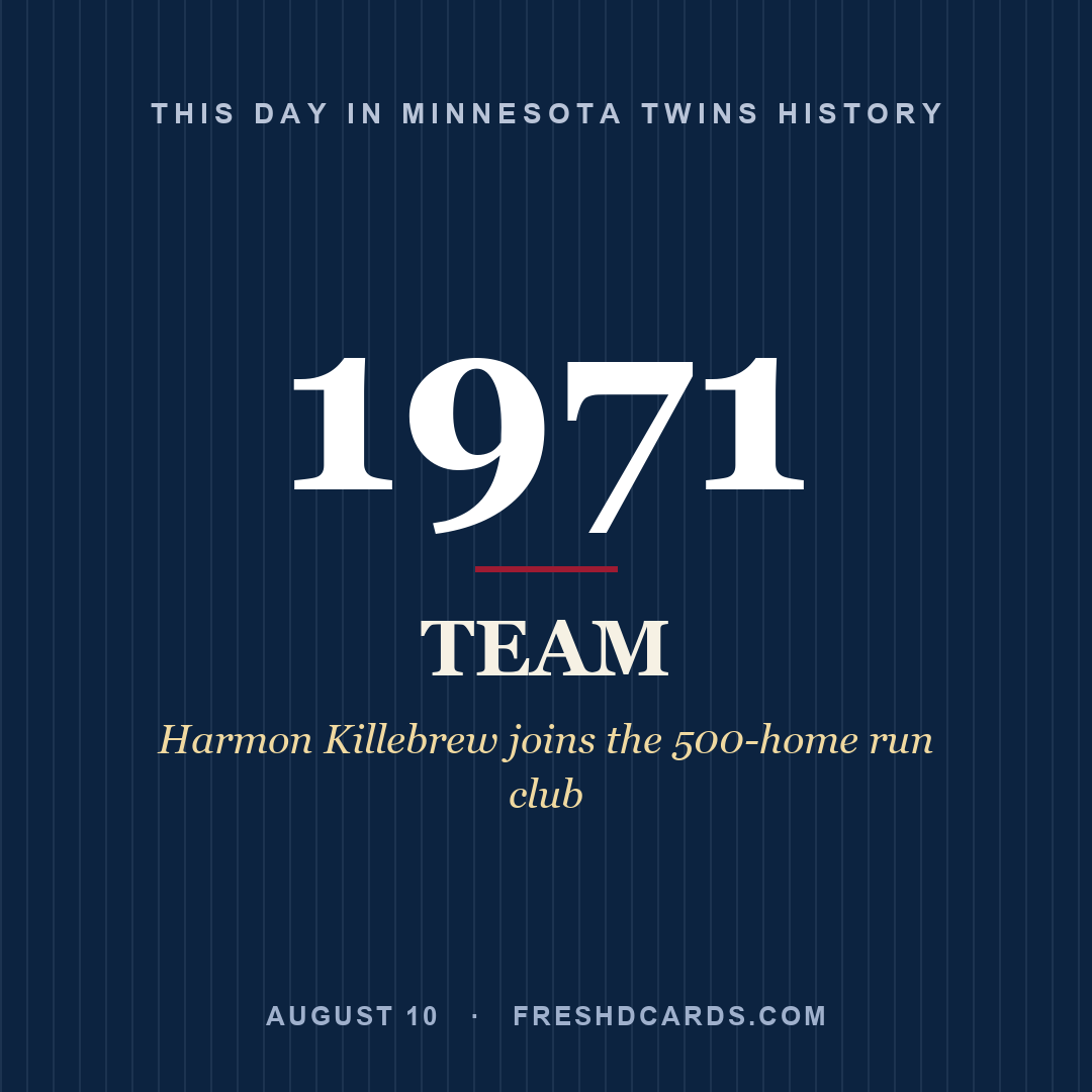 Minnesota Twins: Minnesota Twins, 1971, Harmon Killebrew joins the 500-home run club