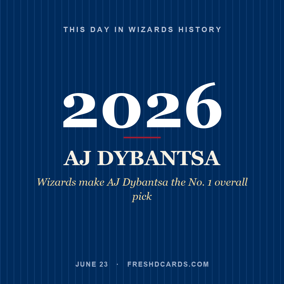 Wizards: AJ Dybantsa, 2026, Wizards make AJ Dybantsa the No. 1 overall pick