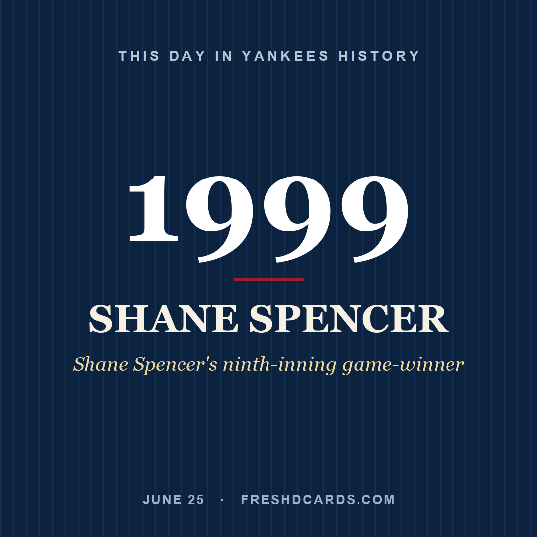 This Day in Yankees History: Shane Spencer, 1999, Shane Spencer's ninth-inning game-winner