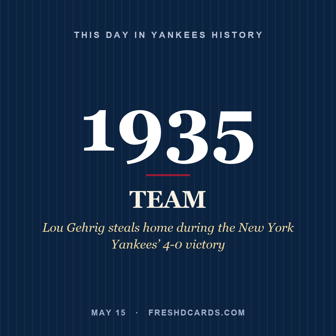 Yankees: Yankees, 1935, Lou Gehrig steals home during the New York Yankees’ 4-0 victory