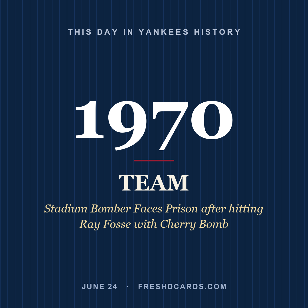 Yankees: Yankees, 1970, Stadium Bomber Faces Prison after hitting Ray Fosse with Cherry Bomb