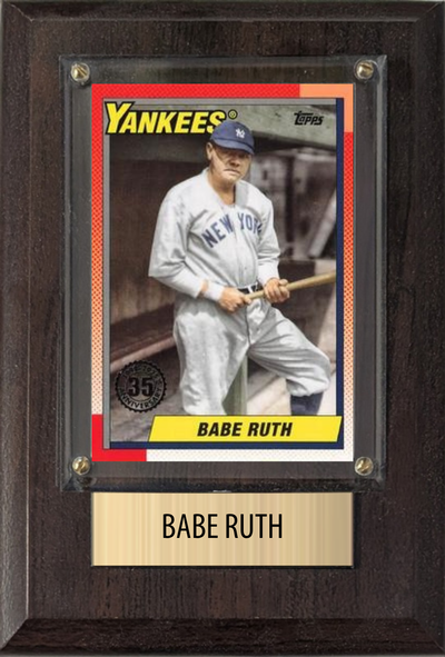 Babe Ruth 4x6 plaque