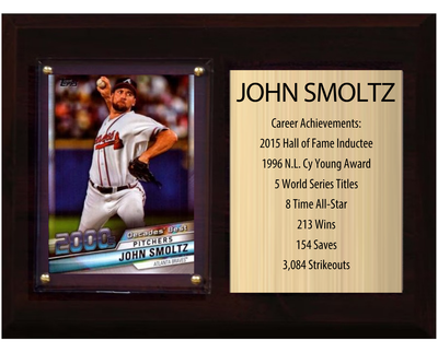 John Smoltz Hall of Fame Plaque