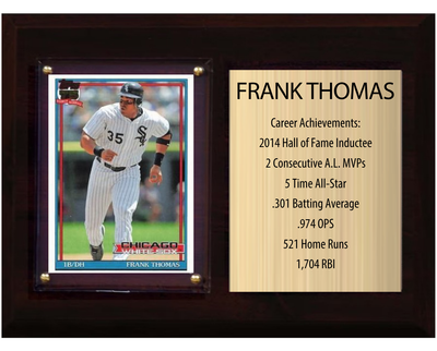 Frank Thomas HOF 6x8 stats plaque