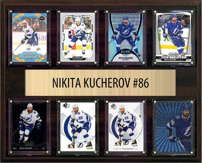 Nikita Kucherov Tampa Bay Lightning Fan Gift Plaque 12x15 8 Cards Upper Deck, Parkhurst, O-Pee-Chee, Topps 2024 2025 2026