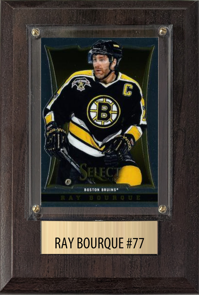 Ray Bourque Boston Bruins HOF Fan Gift Plaque 4x6 1 Card Upper Deck Parkhurst O-Pee-Chee Topps 2024 2025 2026