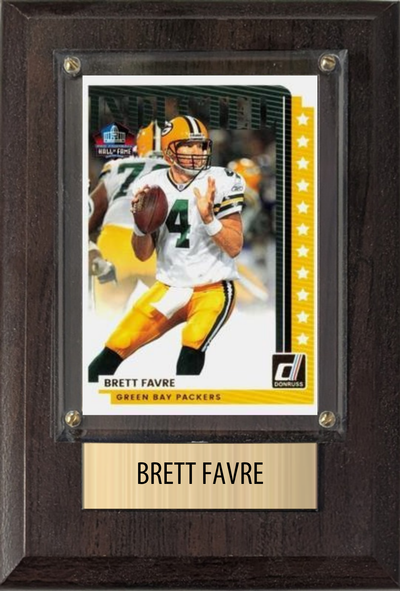 Brett Favre 4x6 plaque