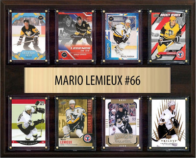 Mario Lemieux Pittsburgh Penguins HOF Fan Gift Plaque 12x15 8 Cards Upper Deck Parkhurst O-Pee-Chee Topps 2024 2025 2026