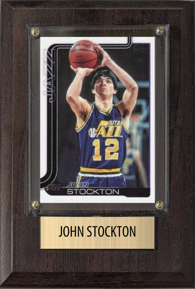 John Stockton 4x6 plaque