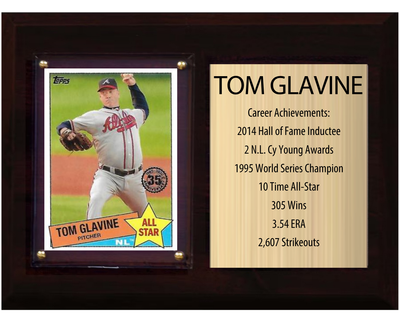 Tom Glavine Atlanta Braves HOF Plaque 6x8