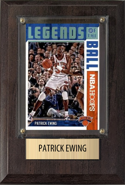 Patrick Ewing New York Knicks 4x6 Basketball Card Plaque