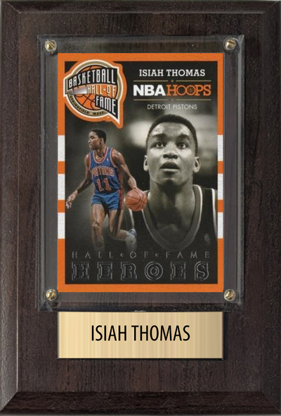 Isiah Thomas Detroit Pistons 4x6 Basketball Card Plaque
