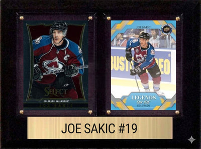 Joe Sakic Colorado Avalanche HOF Fan Gift Plaque 6x8 2 Cards Upper Deck Parkhurst O-Pee-Chee Topps 2024 2025 2026