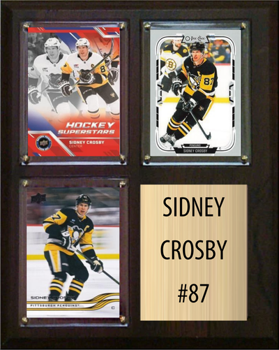 Sidney Crosby Pittsburgh Penguins #87 8x10 plaque with 3 trading cards