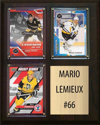 Mario Lemieux Pittsburgh Penguins HOF Fan Gift Plaque 8x10 3 Cards Upper Deck Parkhurst O-Pee-Chee Topps 2024 2025 2026