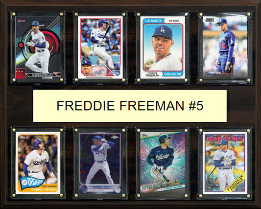 Freddie Freeman 5 8 Card Plaque Topps Bowman 2025 2024 LA Dodgers