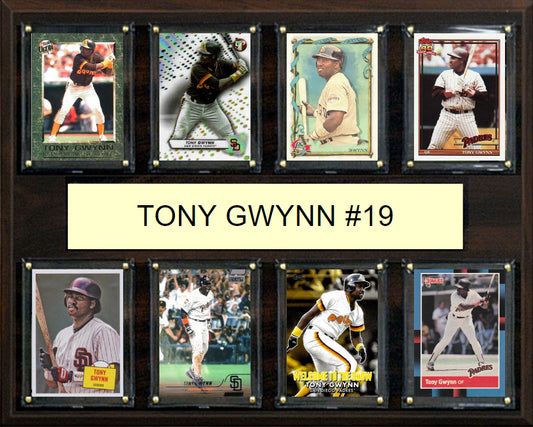 Tony Gwynn 8 Card Plaque Topps Bowman 2025 2024 San Diego Padres