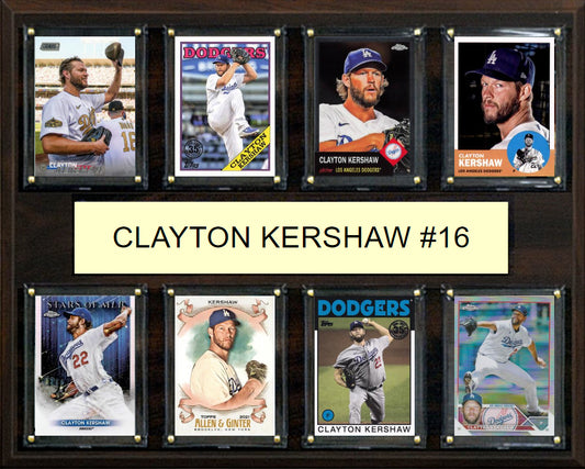 Clayton  Kershaw 8 Card Plaque Topps Bowman 2025 2024 LA Dodgers