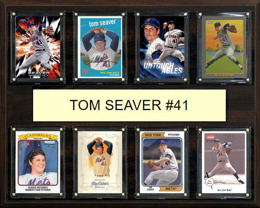 Tom Seaver 41 8 Card Plaque Topps Bowman 2025 2024 New York Mets